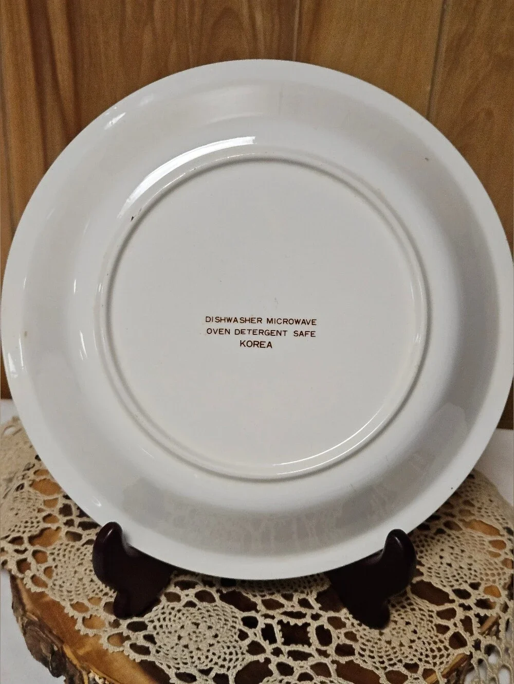 Vintage Hankook Korea Ceramic Deep Dish Cherry Pie Plate With Printed Recipe